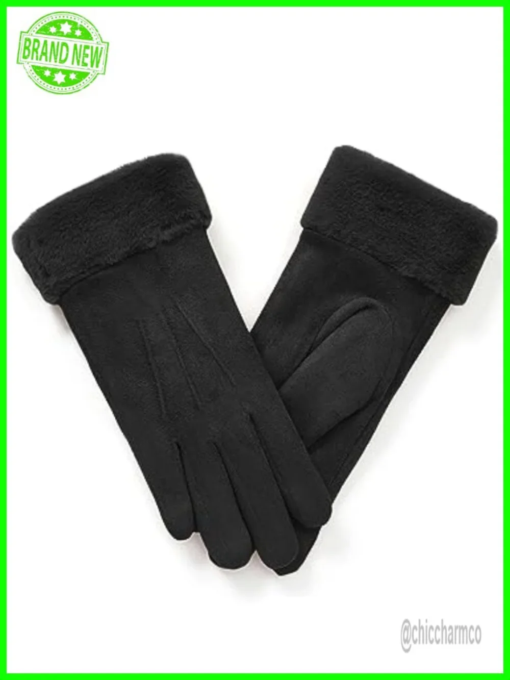 Women's Touch Screen Winter Gloves Fleece Lined Suede